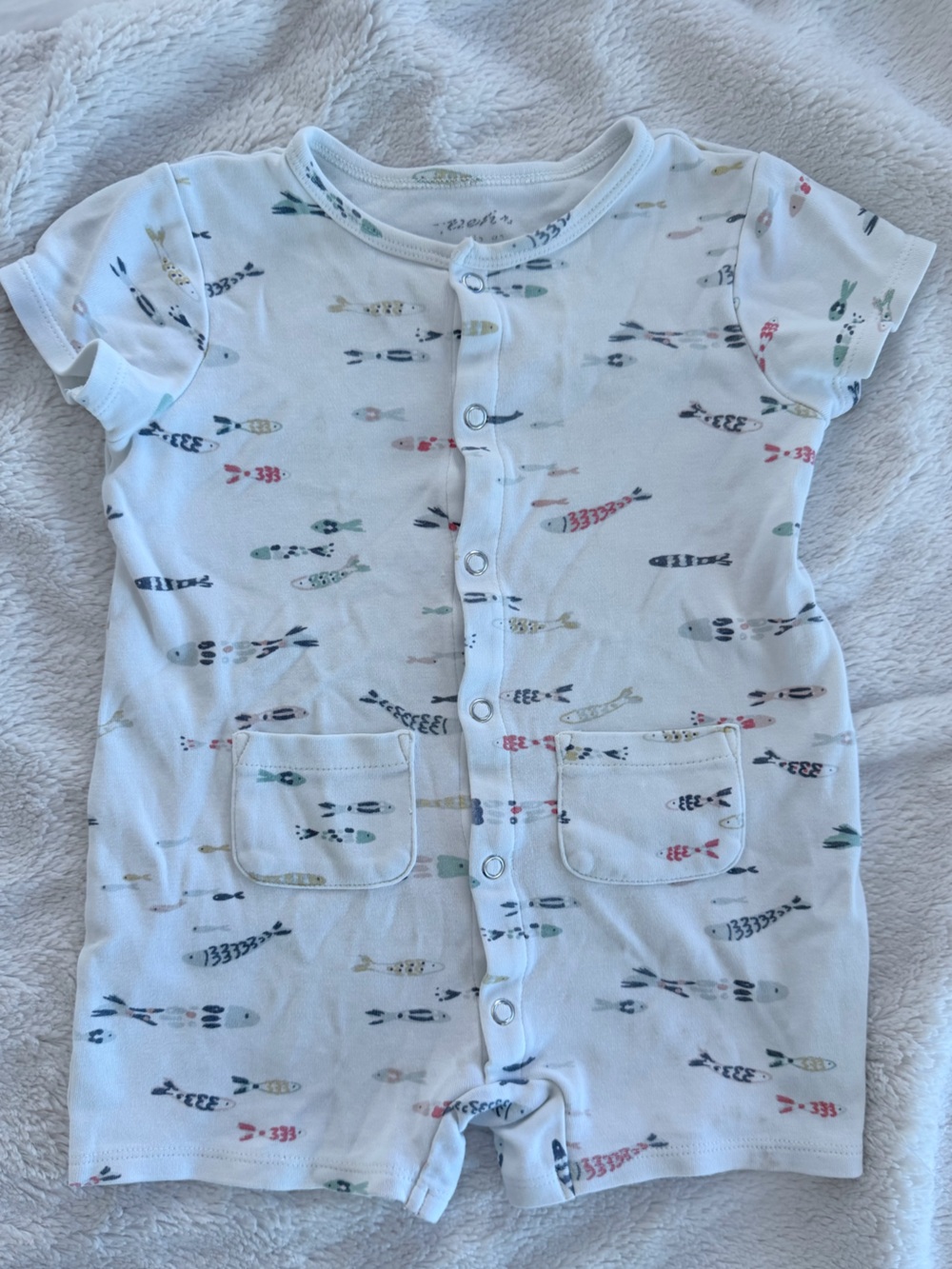 Pehr Romper in Fish 12-18m